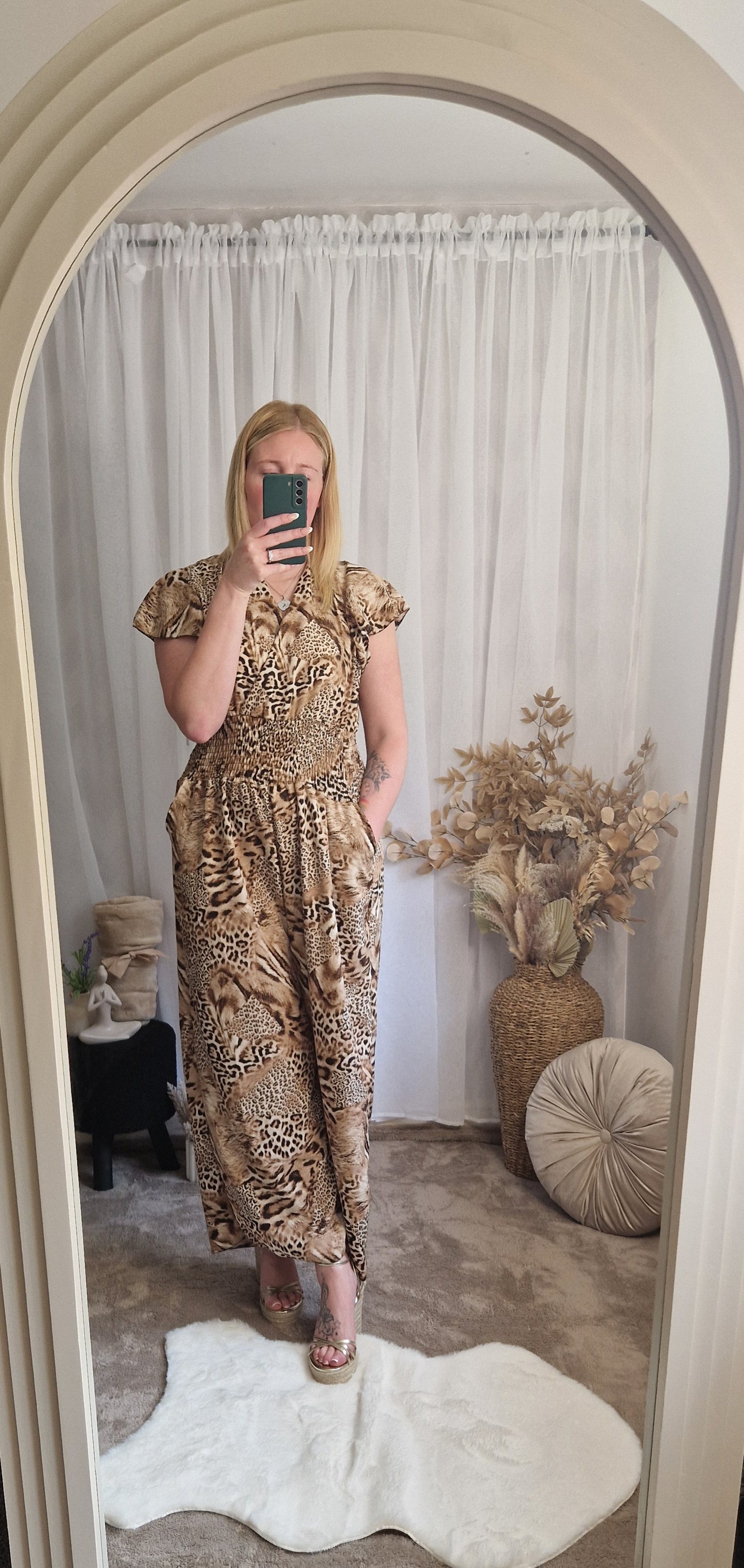 Wide Leg Tie Back Jumpsuit