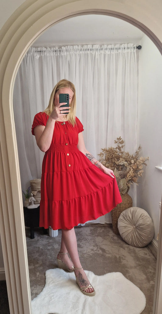 Off Shoulder Midi Dress