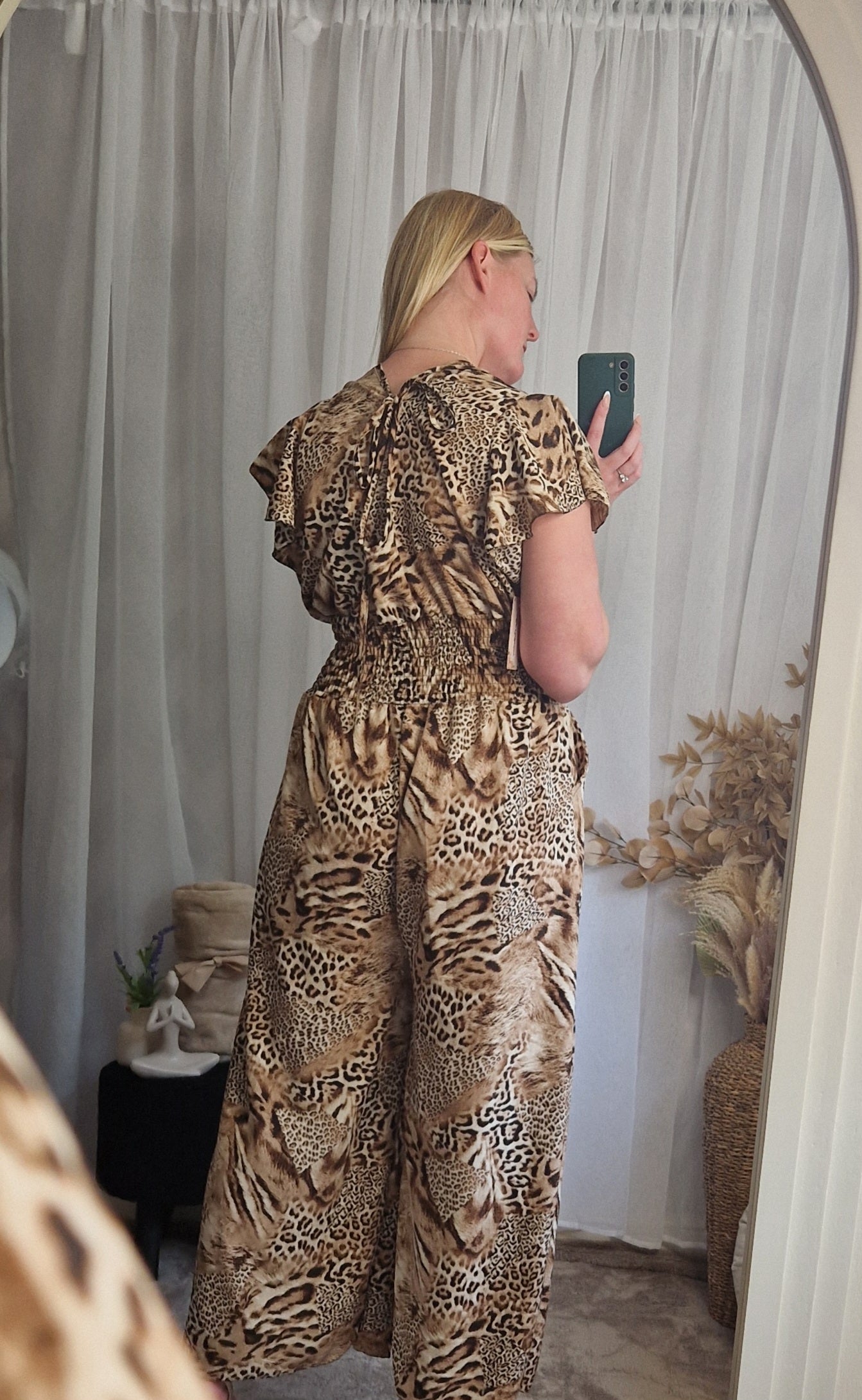 Wide Leg Tie Back Jumpsuit