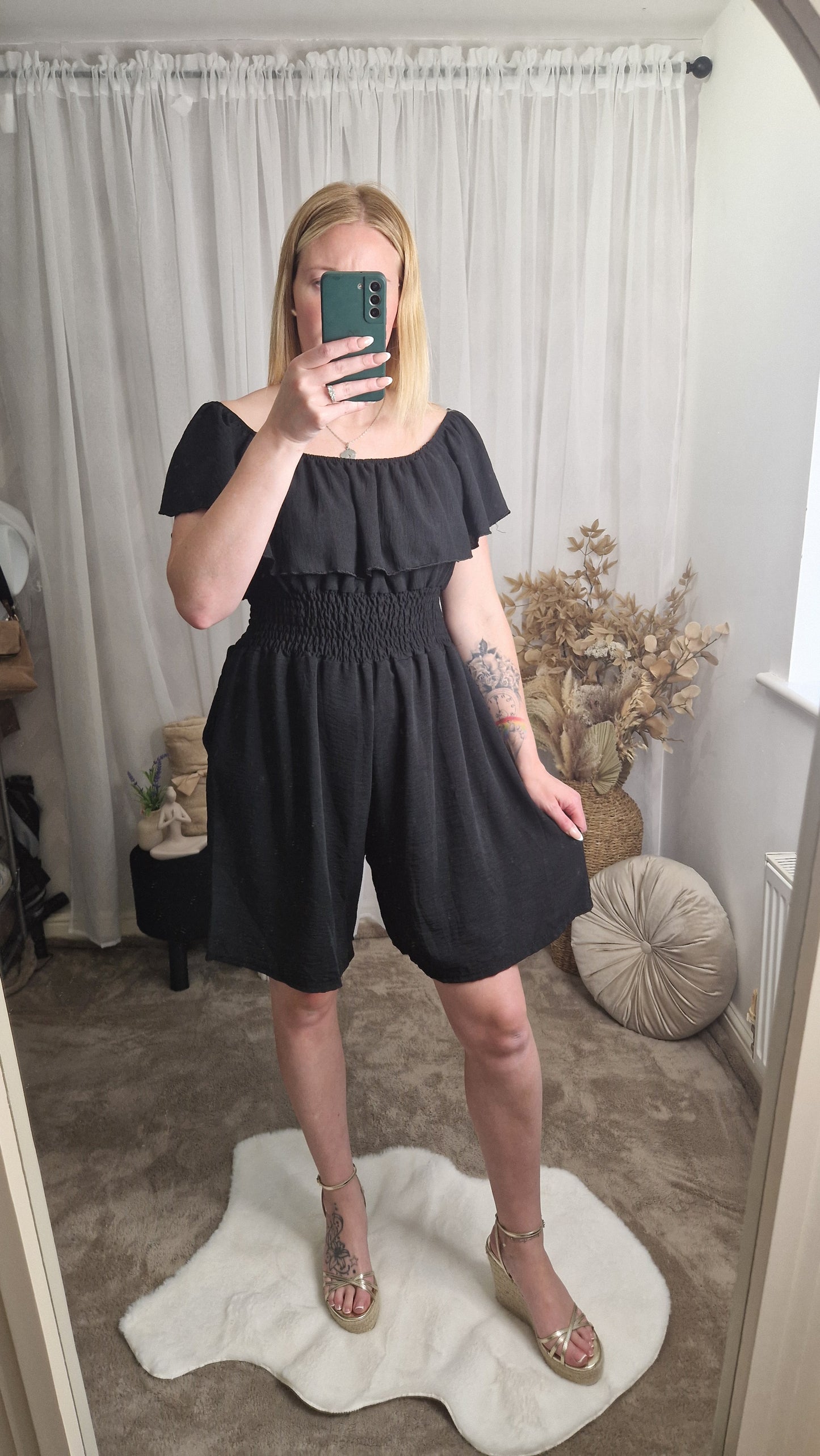Off Shoulder Playsuit
