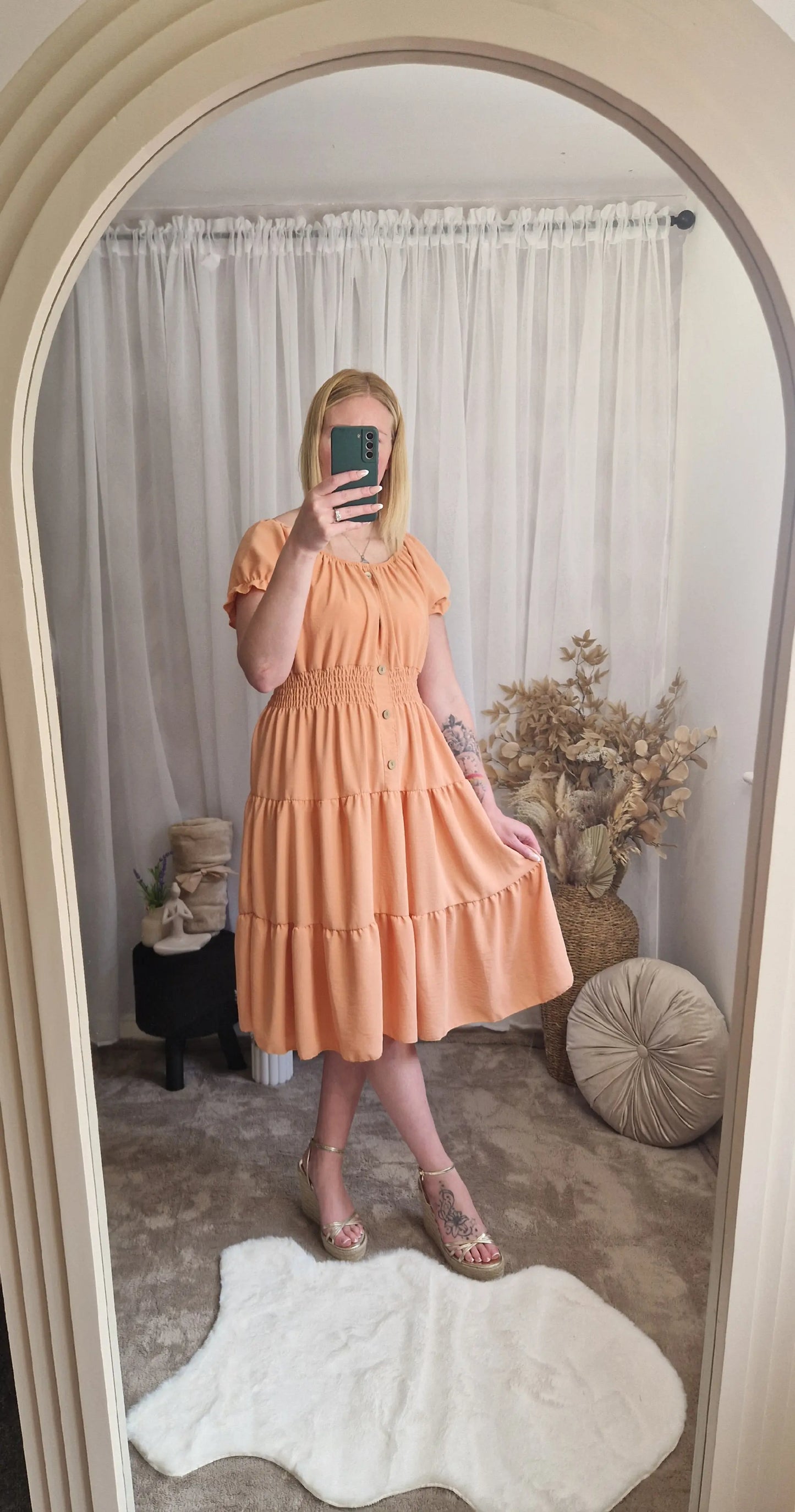 Off Shoulder Midi Dress